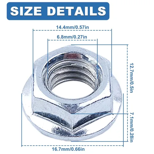 Miniatura 4 de Kit de tuercas de barra 10 piezas para Echo CS-400 Husqvarna 55, 455, 460 Rancher Motosierra Brida Tornillo