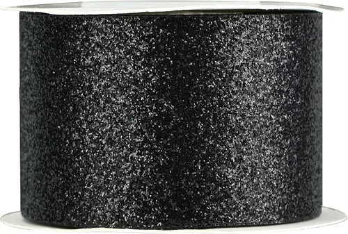 Miniatura 8 de MEEDEE Cinta negra con purpurina para envolver regalo, cinta de borde cortado de 1-1/2 pulgadas x 10 yardas, cinta brillante para regalos, tarjetas