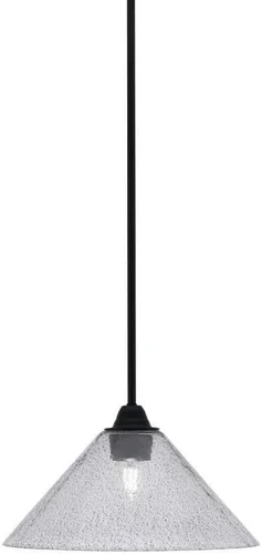 Miniatura 27 de Toltec Lighting Paramount - Mini colgante de 1 luz en acabado negro mate con cristal de arte perla de 7 pulgadas y estilo negro