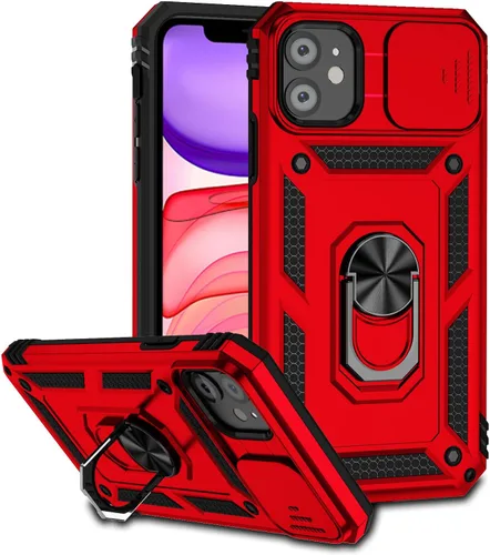 Miniatura 10 de Funda magnética compatible con iPhone 11 de 6.1 pulgadas, funda magnética para iPhone 11 con cubierta de cámara y soporte de grado militar, a prueba