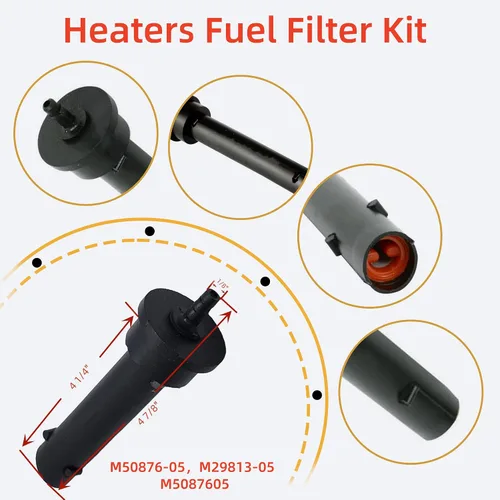 Miniatura 3 de Kit de Reemplazo de Filtro de Combustible M50876-05 Compatible con Reddy, Master, Remington, Desa Calentador de Querosén (Set de 2)