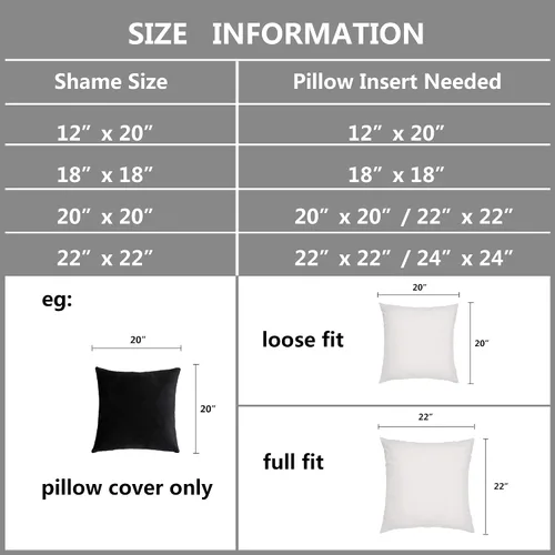 Miniatura 6 de Stellhome Fundas de Almohadas Decorativas Cuadradas de Terciopelo Suave para Cama, Sofá, Diván, Banco, 16 x 16 pulgadas (40 x 40 cm), Negro, Paquete