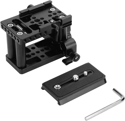 Miniatura 6 de Placa QR base de montaje de liberación rápida con placa de queso de rosca de 1/4" y 3/8" para cámara DSLR accesorio estándar Manfrotto