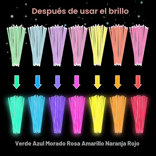 Miniatura 7 de JICUICUI Paquete a Granel de Barras Luminosas para Fiestas - Ultra Brillantes 50 unidades que Brillan en la Oscuridad Artículos para Fiestas