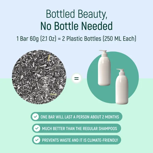 Miniatura 6 de Jabón para el cabello con efecto barra de champú sólido y acondicionador, barras de champú 100% orgánicas para cabello con todos los aceites