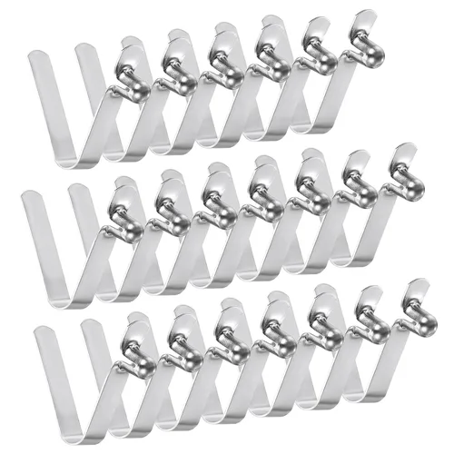 PATIKIL Pinzas de remo de kayak de 0.220 x 0.157 in, paquete de 20 clips de acero en forma de V de un solo pasador, clips de resorte, tubo de