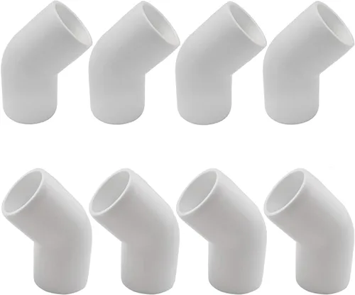 Miniatura 9 de SDTC Tech Paquete de 4 conectores de tubería de grado de muebles de 1/2 pulgada y 45 grados para estantes de PVC, estructura de soporte de jardín