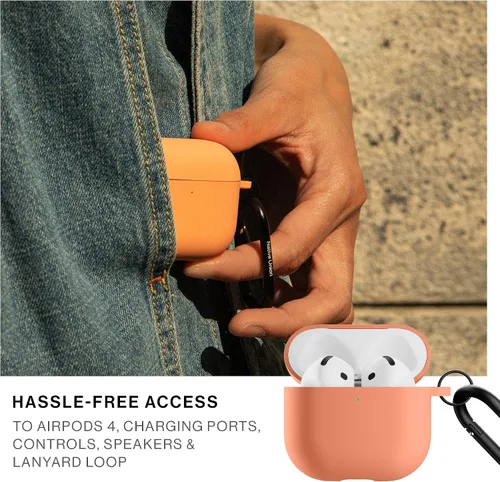 Miniatura 5 de Native Union Funda activa para AirPods 4 y AirPods 4 con cancelación activa de ruido, funda de silicona mate suave y sedosa con clip para fijar
