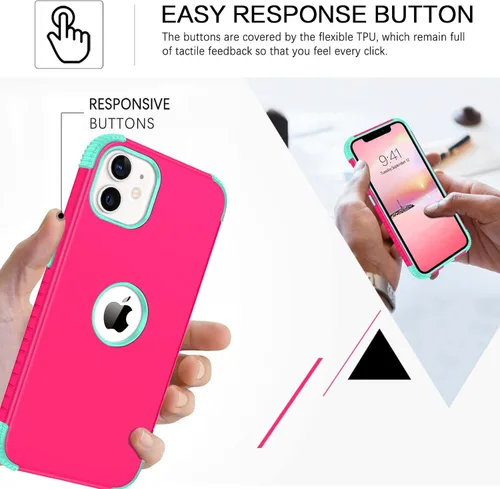 Miniatura 4 de BENTOBEN para iPhone 12 Funda, Funda para Teléfono iPhone 12 Pro, Resistente 2 en 1 Protección Completa Rugosa a Prueba de Golpes Híbrida