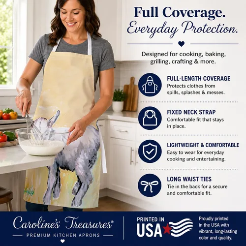 Miniatura 3 de Caroline's Treasures Apron Cooking Kitchen Server Baking Crafts Gardening for Adult Women Men, Unisex, Large, Multicolor