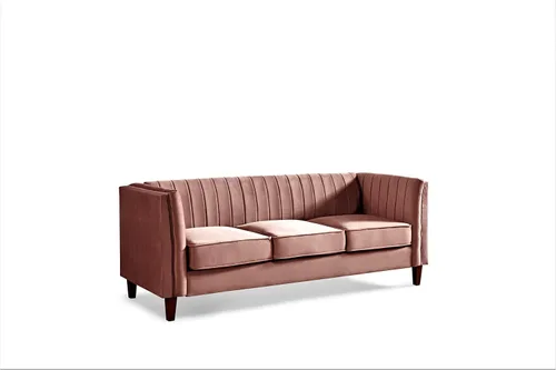 Miniatura 18 de Container Furniture Direct Sofá moderno de terciopelo de lujo para sala de estar con espuma de alta densidad, tapicería de tela suave, cojines