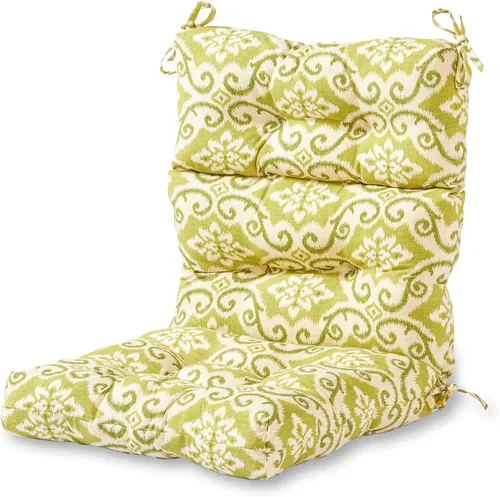 Miniatura 21 de Cojines para silla de respaldo alto para exteriores, diseño de asiento y respaldo con bisagras de una pieza, reversibles con 4 lazos, tela