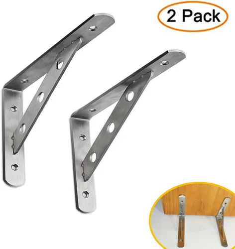 Miniatura 7 de AmericFengBao Soporte de estante resistente, soporte soldado, soporte de esquina de soporte de estante en ángulo recto, 6 x 4 pulgadas, estante