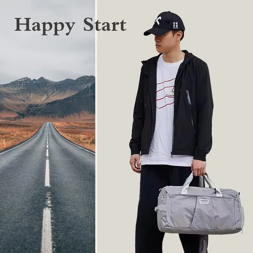 Miniatura 7 de YESYBC Bolsa de viaje de gimnasio para mujeres y hombres, bolsa de transporte para fin de semana para mujeres con compartimento para zapatos