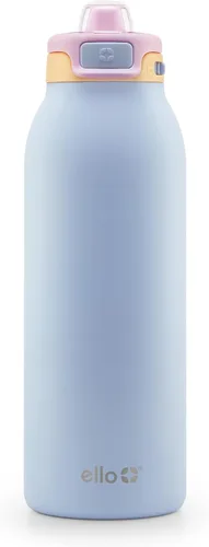 Miniatura 43 de Ello Pop & Fill Insulated Stainless Steel Water Bottle with Quick Fill Lid, Leakproof Locking, Sip or Chug Spout, BPA-Free, Double Wall Vacuum Negro