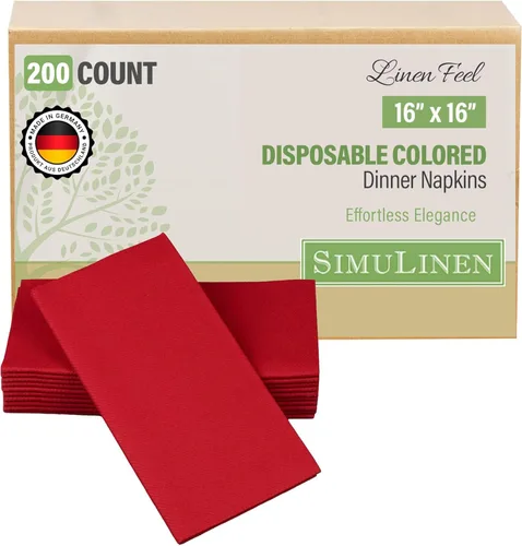 Miniatura 22 de SimuLinen Servilletas de Cena Desechables Amethyst - Servilletas de Papel Moradas con Sensación de Lino Similar a Tela para Bodas, de Lujo 16"x16