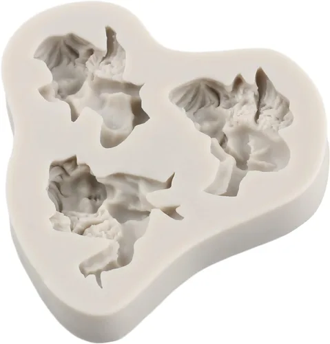 Miniatura 9 de Sijiangmold - Molde para fondant de ángeles para bebé, querubín, para decoración de tartas, moldes de silicona para baby shower, decoración