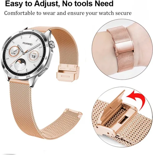 Miniatura 2 de DEALELE Correas compatibles con Samsung Galaxy Watch de 1.81 pulgadas / Galaxy 3 de 1.77 pulgadas / Gear S3, correa de repuesto de malla metálica
