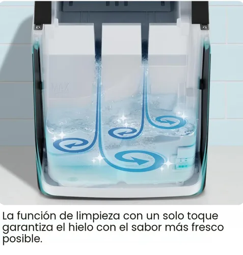 Miniatura 8 de ICEMAN - Máquina para hacer hielo de doble tamaño para encimera - Máquina de hielo portátil, máquina de hielo grande y pequeña con autolimpieza, 9