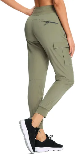 Miniatura 11 de RlaGed - Pantalones tipo cargo de senderismo para mujer, pantalones deportivos ligeros, de secado rápido, resistentes al agua, para pesca y al aire