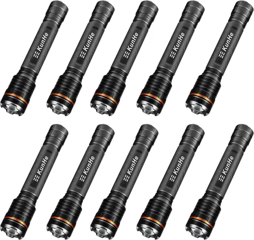 Miniatura 12 de KunHe Linternas LED de Celda 3D de Servicio Pesado, Aluminio Grande con Zoom de Alto Lumen 1000 LM Alimentadas por Batería, Luz Flash de Policía