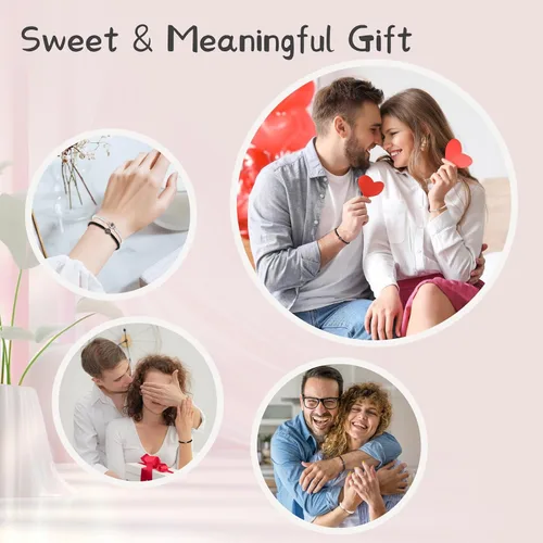 Miniatura 6 de Pulseras PZXHRY para pareja, mejores amigos, madre e hija, amistad, pulsera a juego para él, ella, mejor amiga, mamá, hija, cumpleaños, Navidad