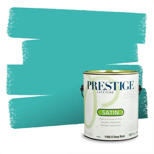 Miniatura 1289 de Pintura Exterior + imprimación PRESTIGE, todo-en-uno, 1 galón, acabado mate, color comparable al Valspar* Royal Gray* VS151-Gris real