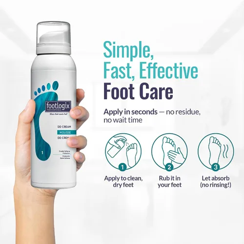 Miniatura 4 de FOOTLOGIX DD Cream Mousse, blanco, 4.23 onzas