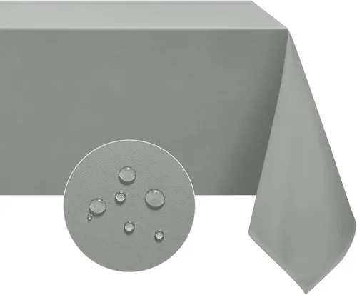 Miniatura 20 de Softalker Mantel rectangular, impermeable y resistente a las manchas, de tela, sin arrugas, lavable, cubierta de mesa de poliéster de 6.19 onzas por