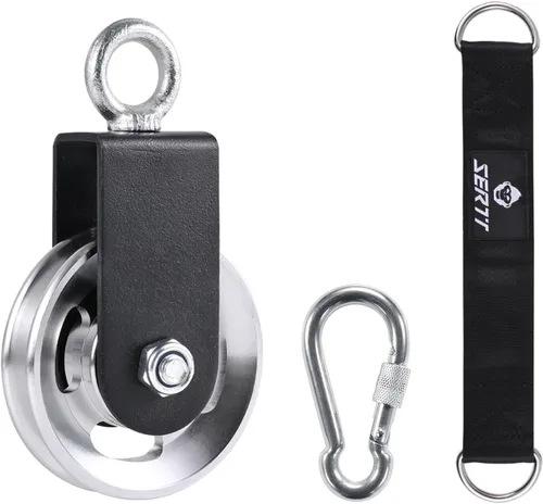 Rueda de polea de cable para sistema de polea de gimnasio en casa, polea de gimnasio de aleación de aluminio mejorada de 3.543 in para una carga
