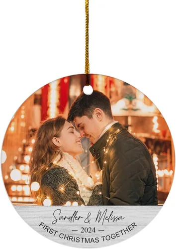 Miniatura 11 de FLOCHIL Adorno personalizado para la primera Navidad del bebé con nombre de foto, adorno personalizado para la primera Navidad, regalos para bebés