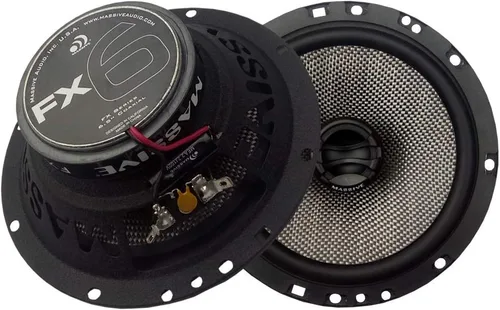 Miniatura 6 de Massive Audio Altavoces coaxiales FX5 de 5.25 pulgadas para automóvil, potencia máxima de 150 W, imán de 8 onzas, sensibilidad de 88 dB