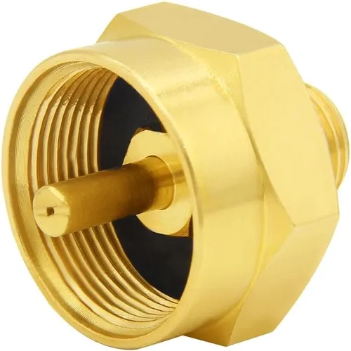 Miniatura 2 de Hooshing Adaptador de recarga de botella de gas propano de 1 libra, rosca NPT macho de 1/4 pulgadas x 1 "-20 hembra de cilindro desechable
