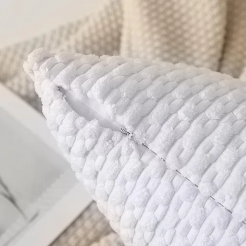 Miniatura 223 de K Kevin Textile - Juego de 2 fundas de almohada decorativas de corduroy suave azul con rayas estilo bohemio, fundas de almohada para sofá, cama