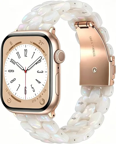 Miniatura 9 de V-MORO Correa de resina compatible con Apple Watch Series 7/8/9/10/11 de 1.614 pulgadas/1.575 pulgadas/1.496 pulgadas/1.654 pulgadas, correa ligera