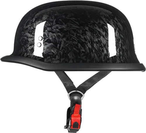 Miniatura 4 de Cascos de motocicleta de media cara, casco abierto de estilo alemán retro para adultos con aprobación DOT, Modelo-308