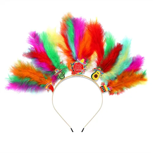 YAHPERN Diademas de Mardi Gras para mujer, máscara de flor de lis, diadema de plumas de carnaval, accesorios para el cabello, regalos