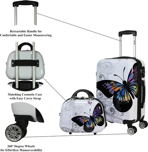 Miniatura 4 de World Traveler Equipaje de mariposa, Mariposa, Equipaje de mariposa