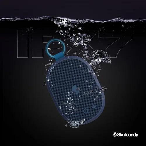 Miniatura 3 de Skullcandy Kilo - Altavoz Bluetooth inalámbrico - IPX7 Mini altavoz Bluetooth impermeable con batería de 24 horas, radiador pasivo de encendido Gris