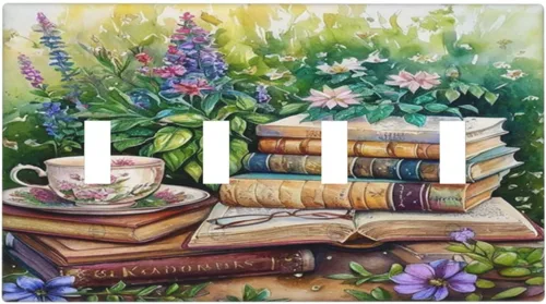Miniatura 92 de Cubiertas Decorativas de Arte para Interruptores de Luz, Hojas de Otoño, Placa de Pared de Palanca Individual, Cubierta Decorativa de Interruptor