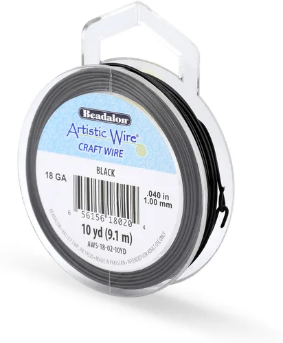 Miniatura 168 de Artistic Wire, alambre para manualidades de calibre 22 bañado en plata, resistente a las manchas, color cobre, blanco, 9,1 m