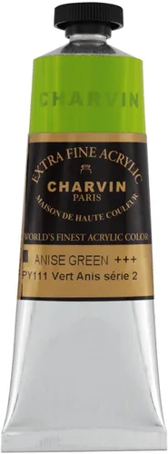 Miniatura 84 de Charvin Pintura acrílica profesional extrafina – verde absenta, tubo de 2.1 fl oz, pigmentos de triple fresado, resistente a la luz, pinturas