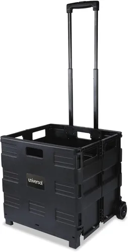 Universal Caja de almacenamiento móvil plegable, 18.25 x 15 x 39.4 pulgadas, negro