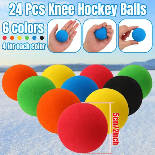 Miniatura 2 de 72 piezas de recuerdos de fiesta de hockey incluyen 24 lápices de hockey con borradores, 24 bolas, 24 bolsas, lápices, bolas de espuma, regalos