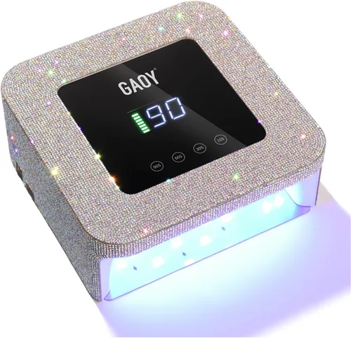 GAOY Lámpara de uñas LED UV inalámbrica para uñas de gel, luz UV recargable, secadora de uñas profesional con 4 temporizadores, sensor automático y