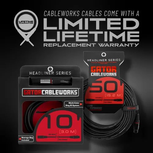 Miniatura 7 de Cableworks Por Gator Cases Headliner Series Premium 3 Foot XLR Cable de micrófono (GCWH-XLR-03)