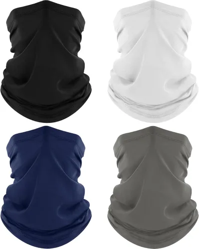 Miniatura 36 de ROXUN Paquete de 4 Polainas para Cuello, Bufanda con Protección UV, Máscara Facial Transpirable y Refrescante, Bandana para Senderismo
