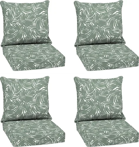 Miniatura 80 de Arden Outdoor Deep Seat Cushion Set, 24 x 24 pulgadas, Cojín para patio resistente al clima, a la lluvia y a la decoloración para silla, sofá y sofá