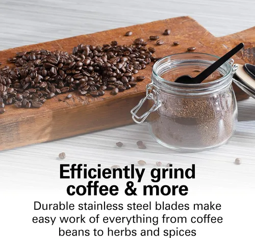 Miniatura 6 de Hamilton Beach Molinillo de café eléctrico para granos, especias y más, con múltiples ajustes de molienda para hasta 14 tazas, cámara de acero