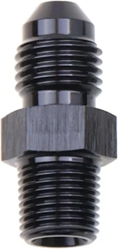 Miniatura 52 de Adaptador de tubo de manguera de combustible de aluminio recto 16AN acampanado a 3/4" NPT macho Unión de rosca negro